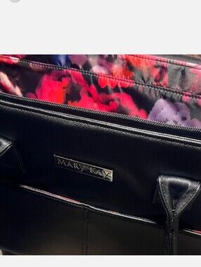 Mary Kay Black Tote with Bright Floral Lining